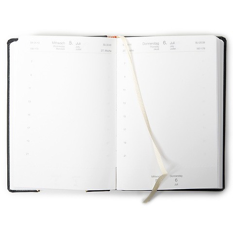 Sekretär Tageskalender '24 Verona onyx-schwarz Silberschnitt