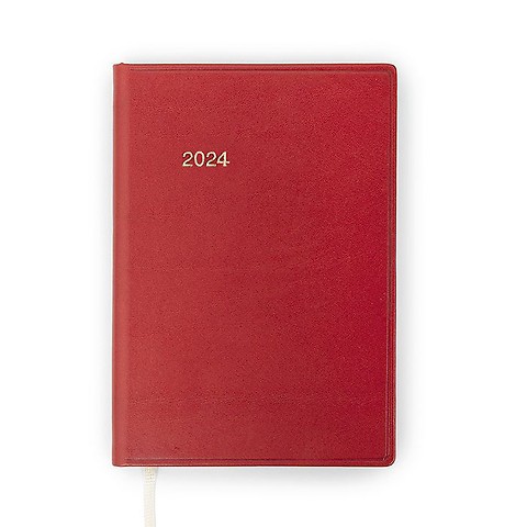 Ausgabe 16 Wochenkalender 2024 Novara rubin-rot Goldschnitt
